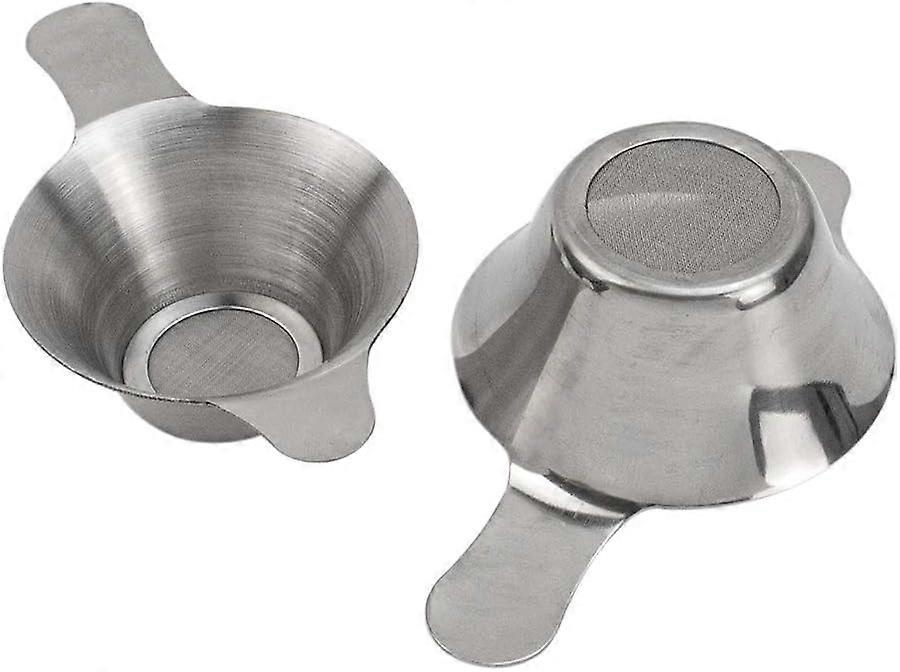 2 Pack Different Sizes Stainless Steel Mini Strainer Fine Mesh Tea Funnels