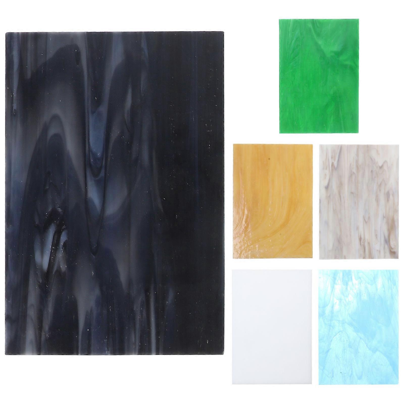 Colored Glass Sheets Diy Crafts Wall Decoration Rectangular 15X10cm 6Sheets