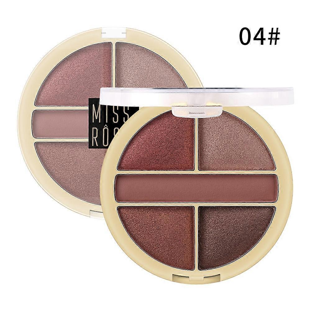5 Farben Perlmutt Matt Lidschatten Puder Make-up Lidschatten Kosmetikwerkzeug (N4)