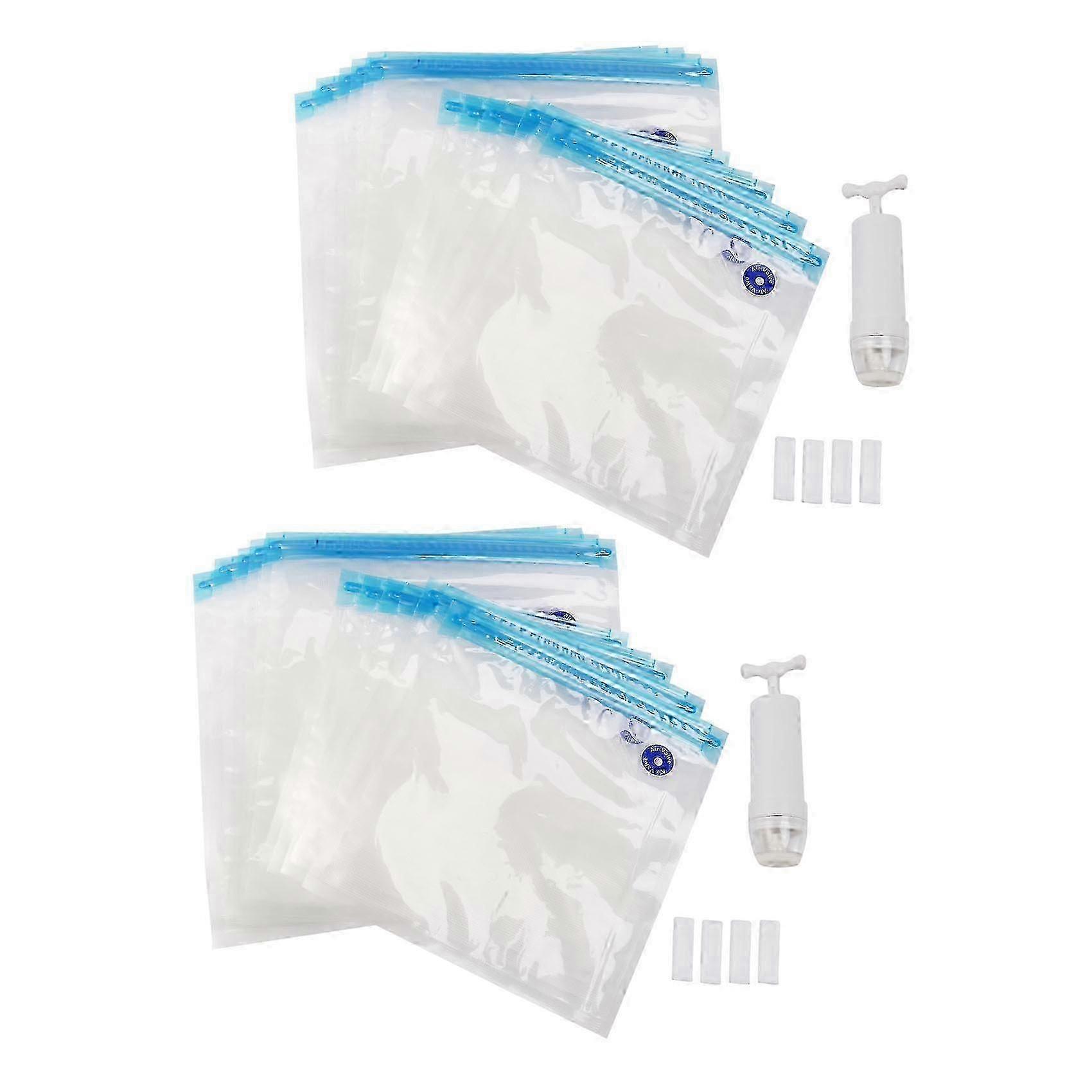 真空調理バッグ30パック再利用可能な電気真空食品保存保存シーラー炊飯器、2ハンドポンプ付き、2 S hwy