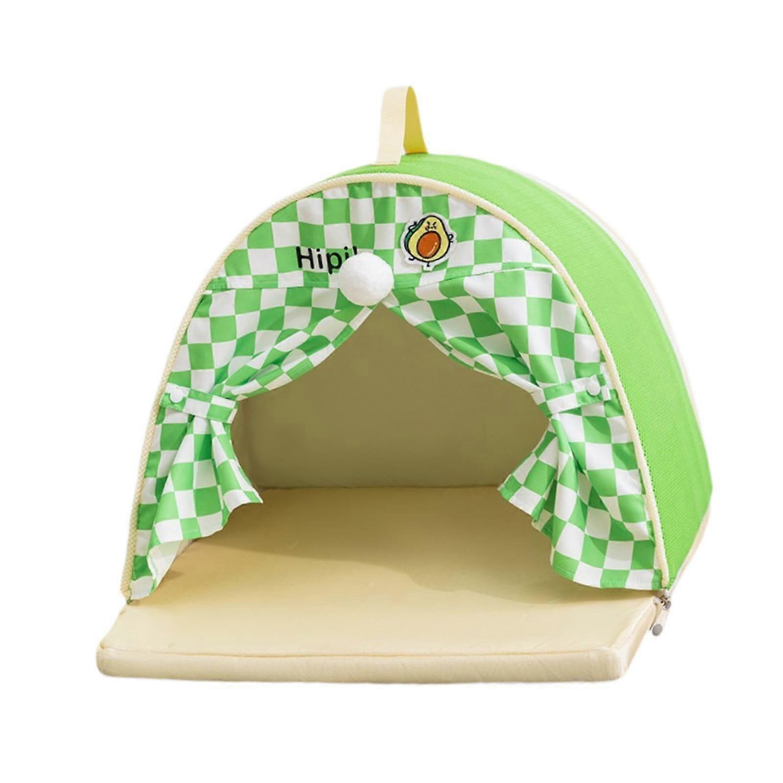 Pet tent cat bed spring/summer indoor and outdoor playpen for cats, small dogs, green, 42cmx42cmx32cm