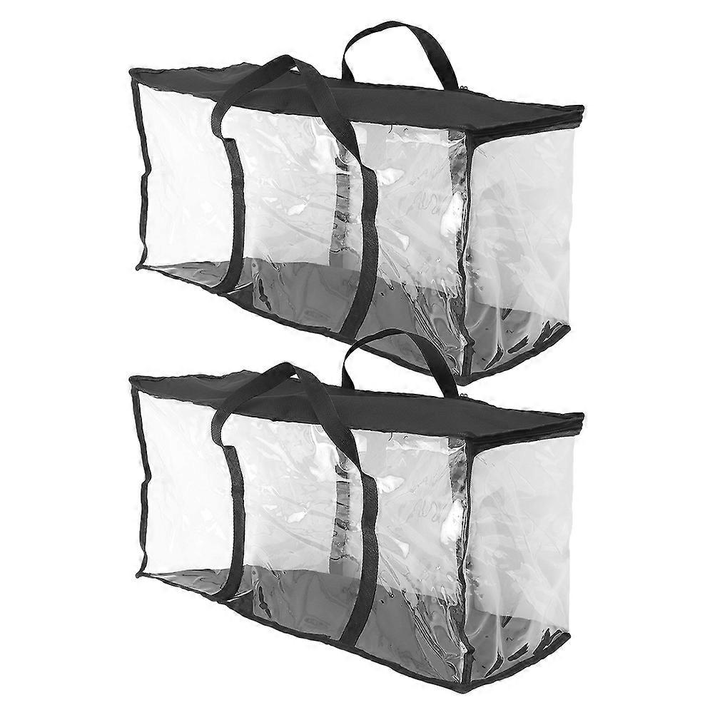 Clear Storage Bags Organizer for Books, Documents & Travel Essentials – Large Capacity Pouches with Handle for School and Office Use