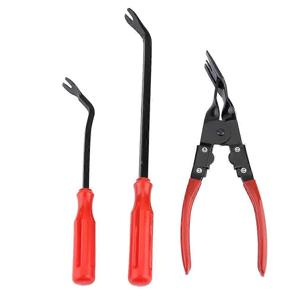 3pcs Car Door Panel Clips Pliers Trim Removal Fastener Puller Repair Tool