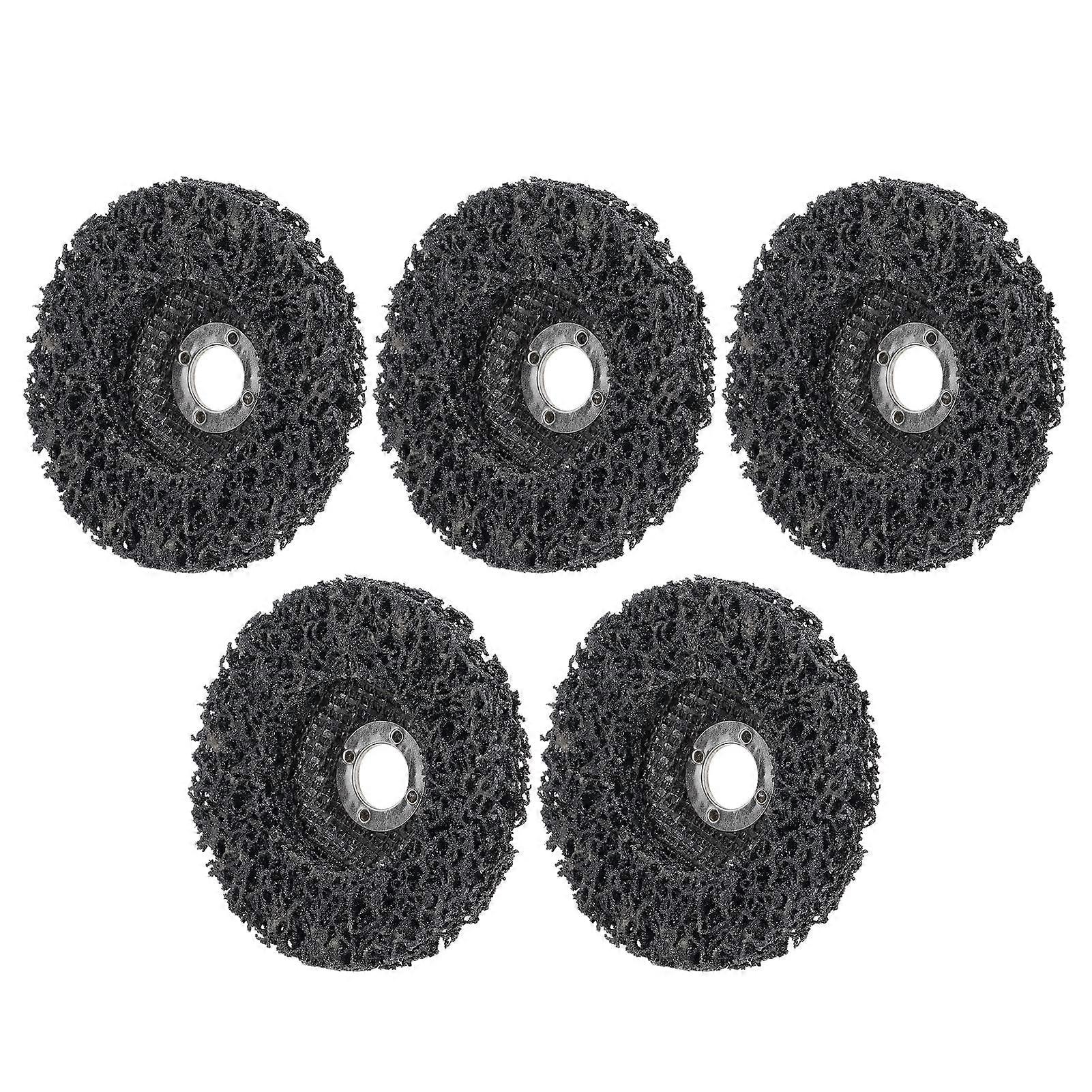 4 Inch Strip Discs Stripping Wheel 5-Pc Set For SS/Al/Plastic High Strength Fiber Screen Synthetic Grit Low Noise