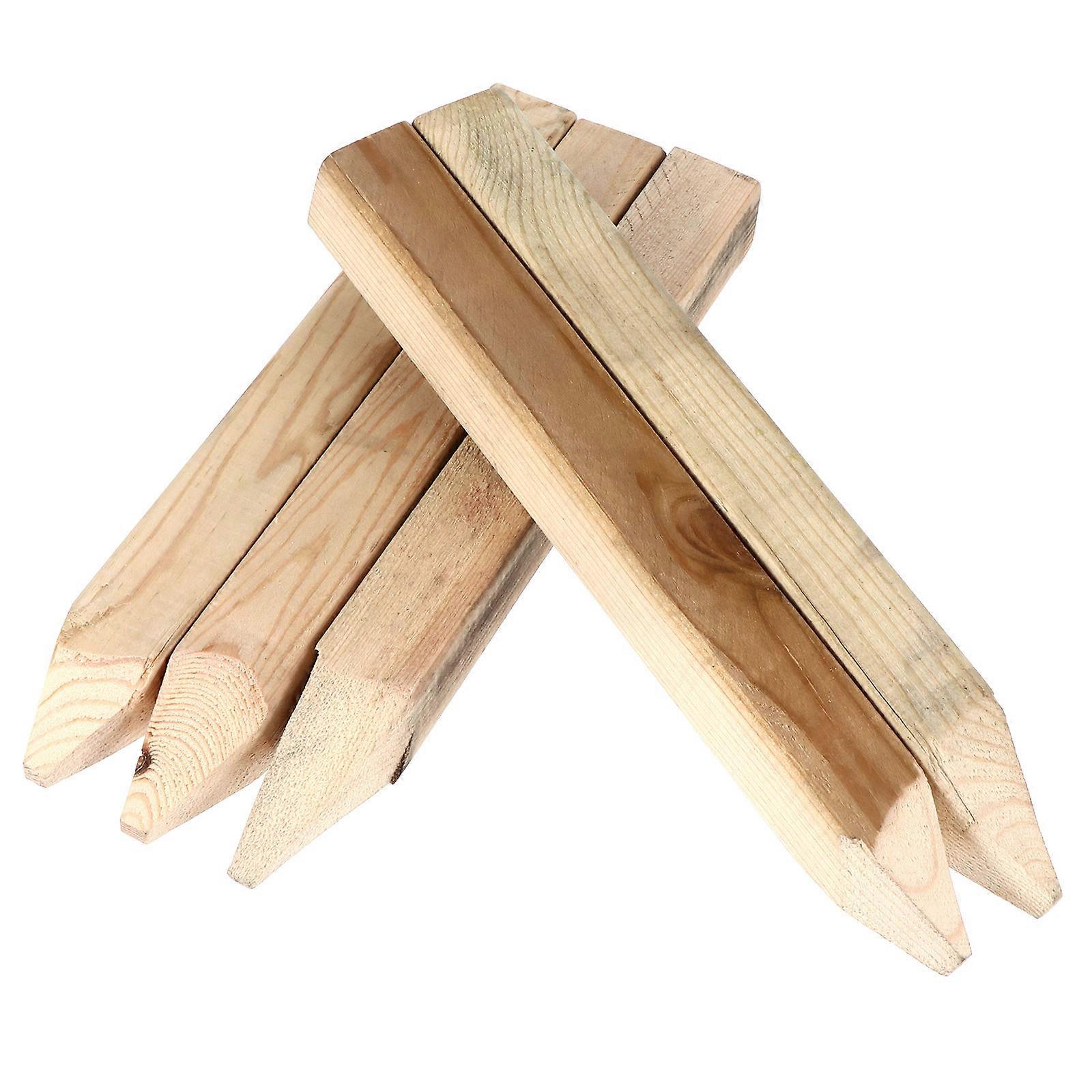 Landscaping Stakes Durable Building Wooden Stakes Garden Decoration Ground Insertion Chocolate 30 00X3 00X3 00CM 5Pcs