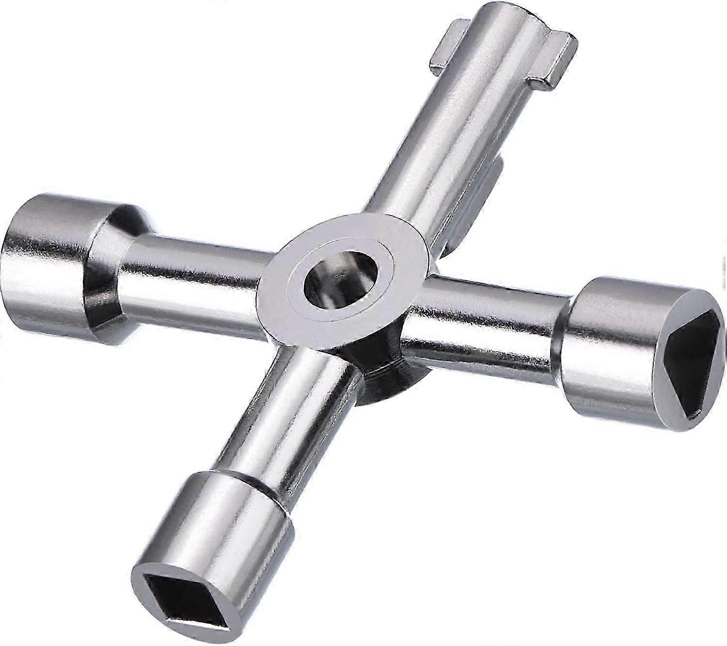 Sähkömittarikotelon avain Kaasuavain Sähkömittarin avain 4-suuntainen monitoimiavain sähkökaapin avausavaimeen (hopea)