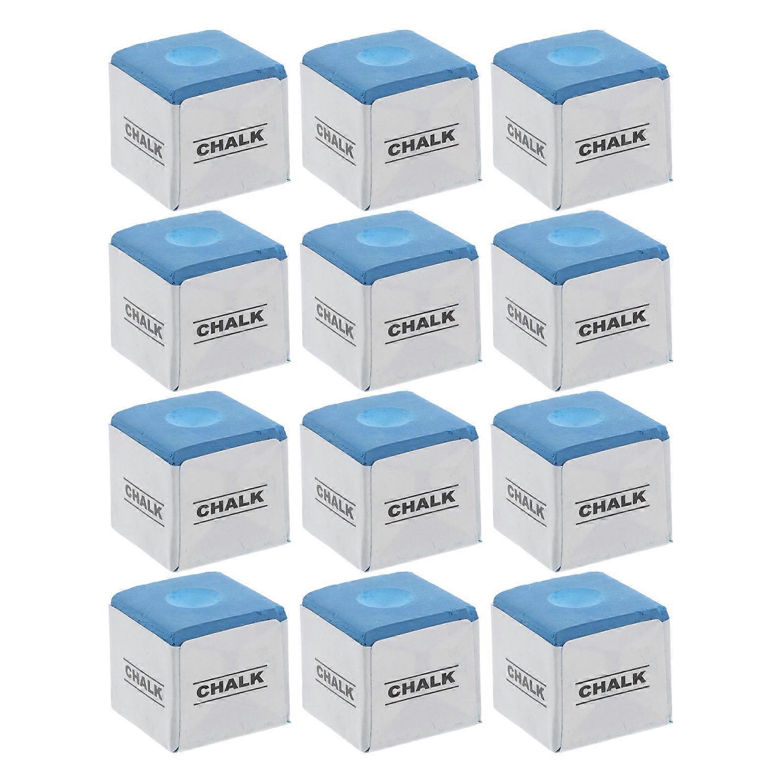 Billiard Accessories Quartz Chalk Cubes For Cue Sports Enthusiasts Home Use Enhances Cue Tip Dryness 12Pcs