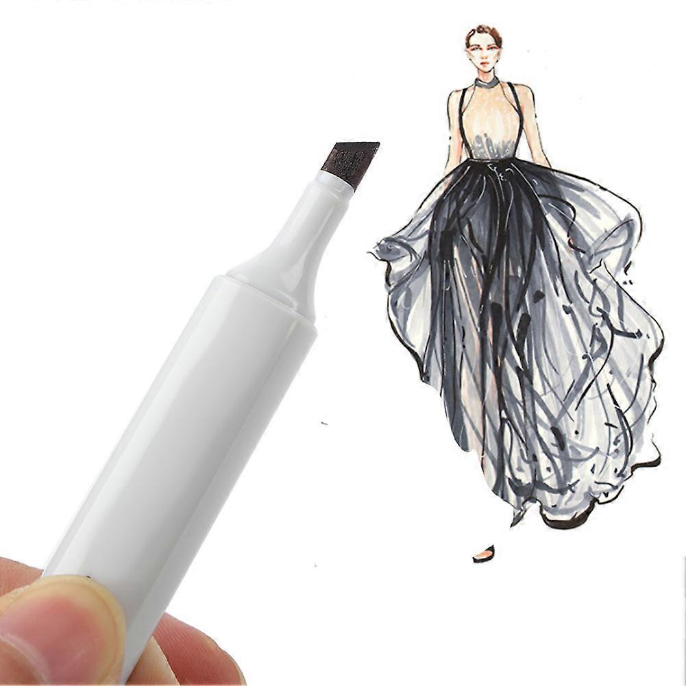 24 Colors Alcohol Double Head Art Marker Pen Clothes Drawing Tool Set with Transparent Box
