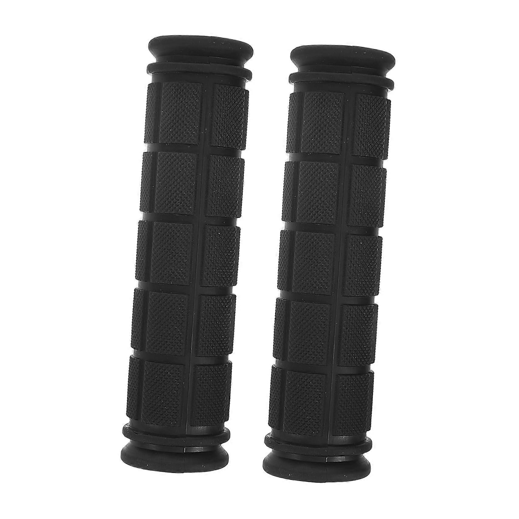 1 Pair Bicycle Grip Sponge Handlebar Grips Soft Sponge Rubber Grips For Bikes And Motorcycles Universal Fit Black