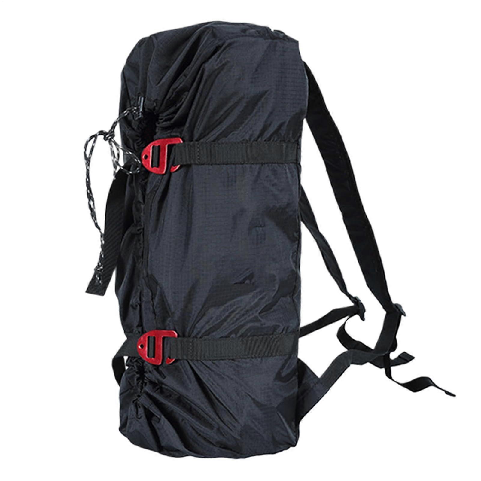 Rope storage bag, climbing backpack, professional climbing bag, nonslip mountaineering, reusable tree equipment, black