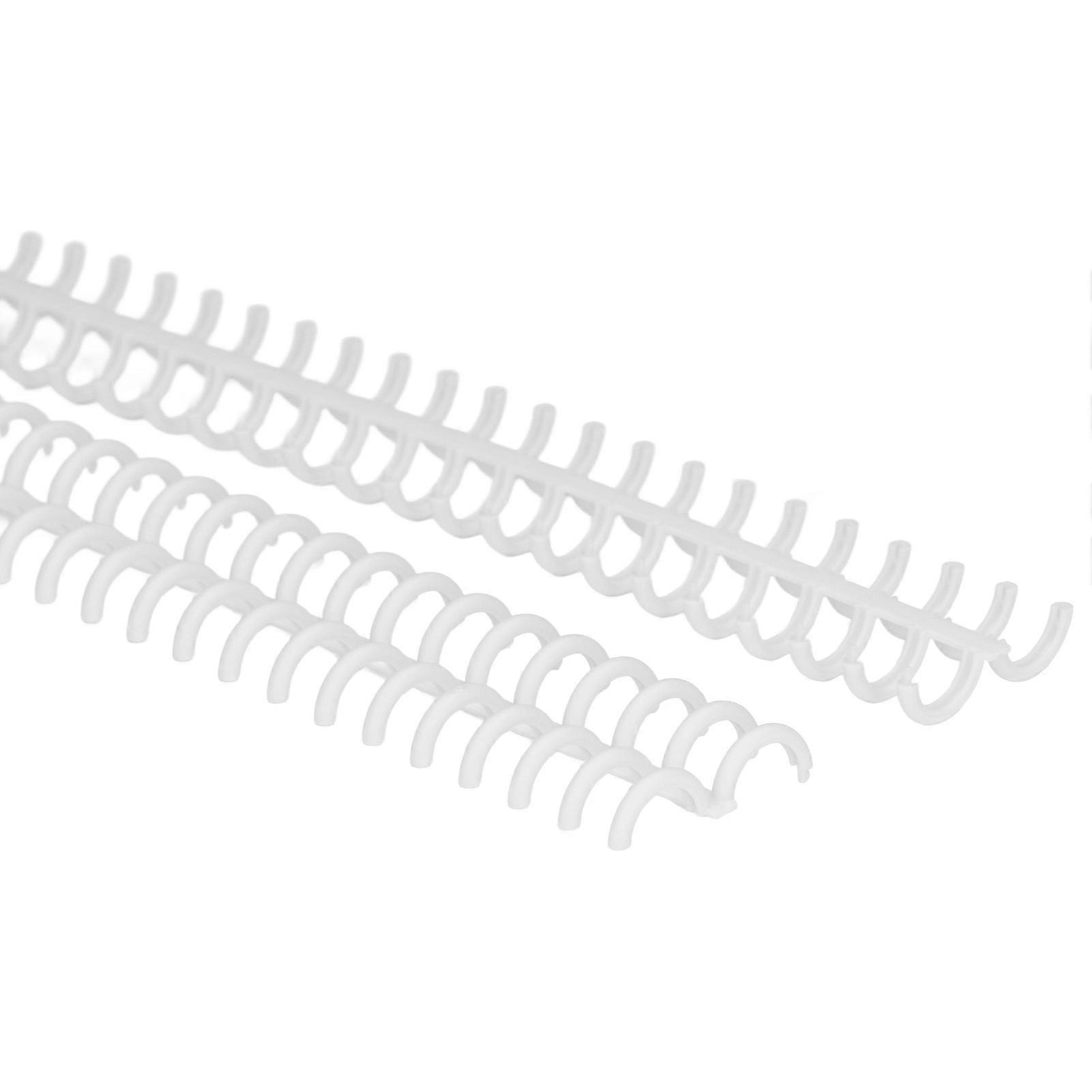 10PCS Binding Spine 30 Holes 12mm Diameter DIY Cuttable Plastic A4 Wire Binding Spines for School Office White