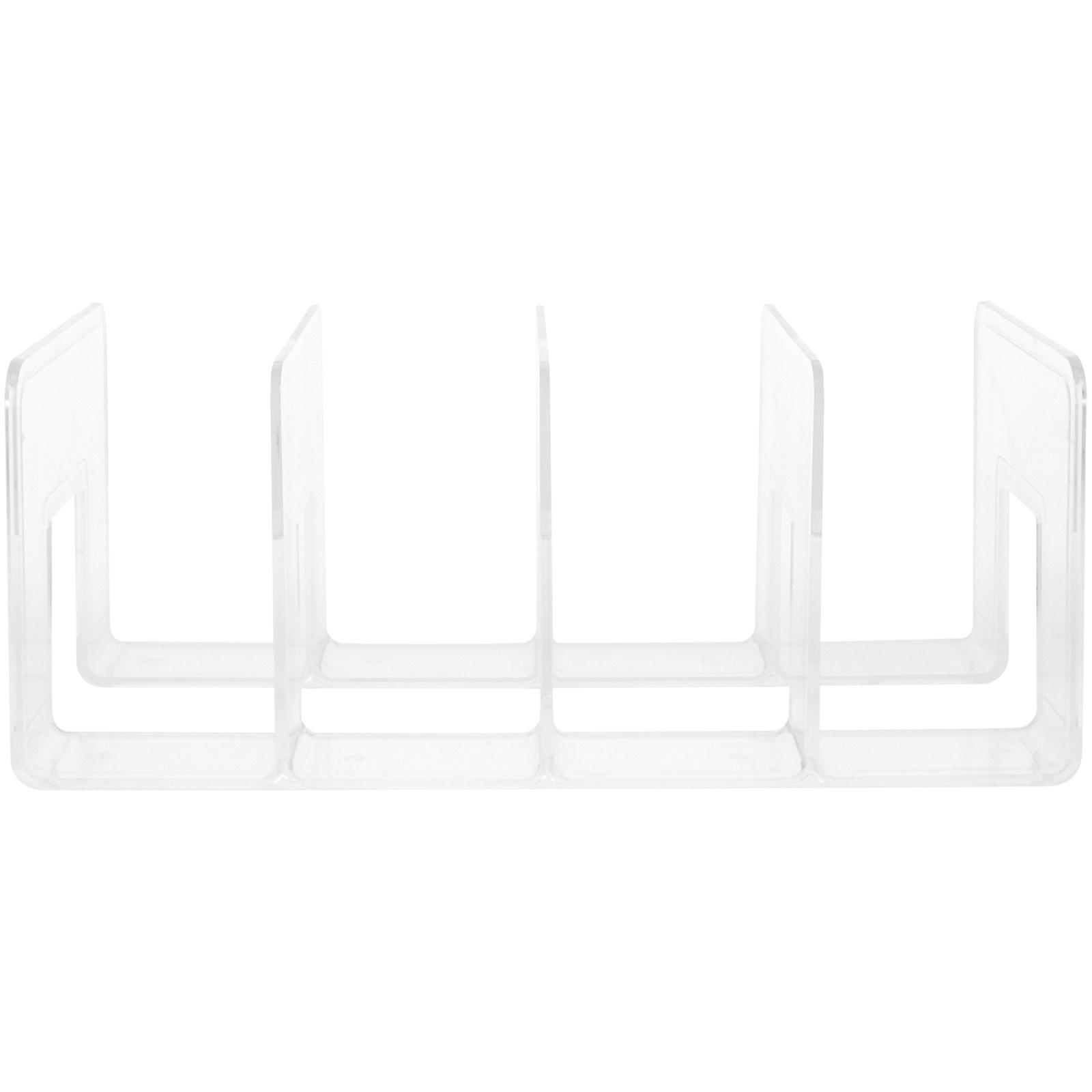 Convenient Book Organizer Desktop Book Storage Book Stand Acrylic File Storage Dormitories 1Set