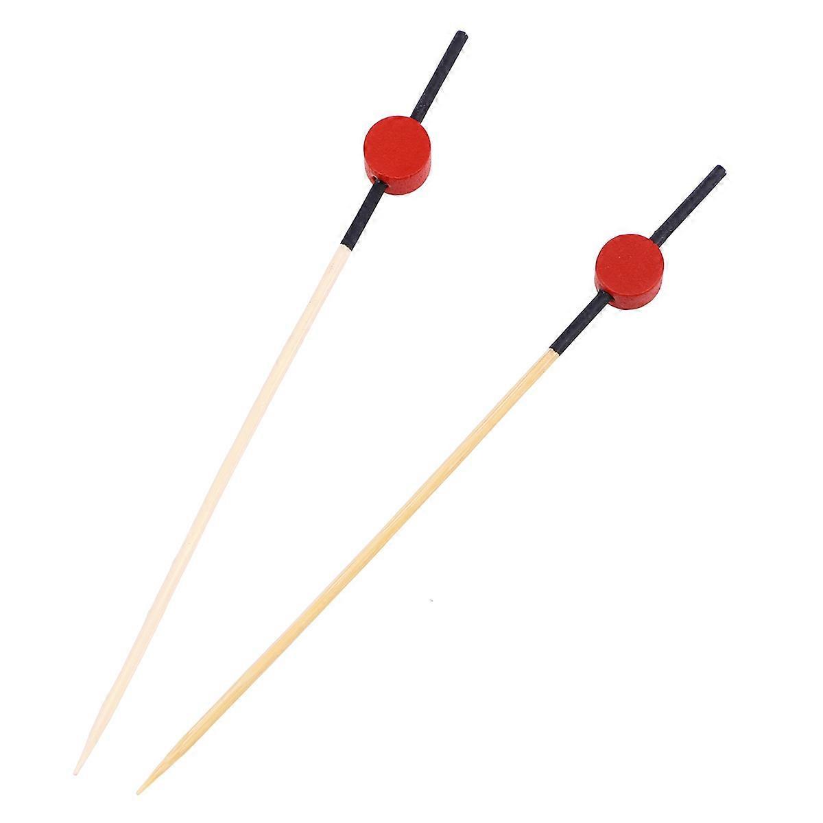 100 Pcs 12 cm Cocktail Picks Creative Handmade Flat Beads Appetizer Picks Fruit Picks Party Supplies