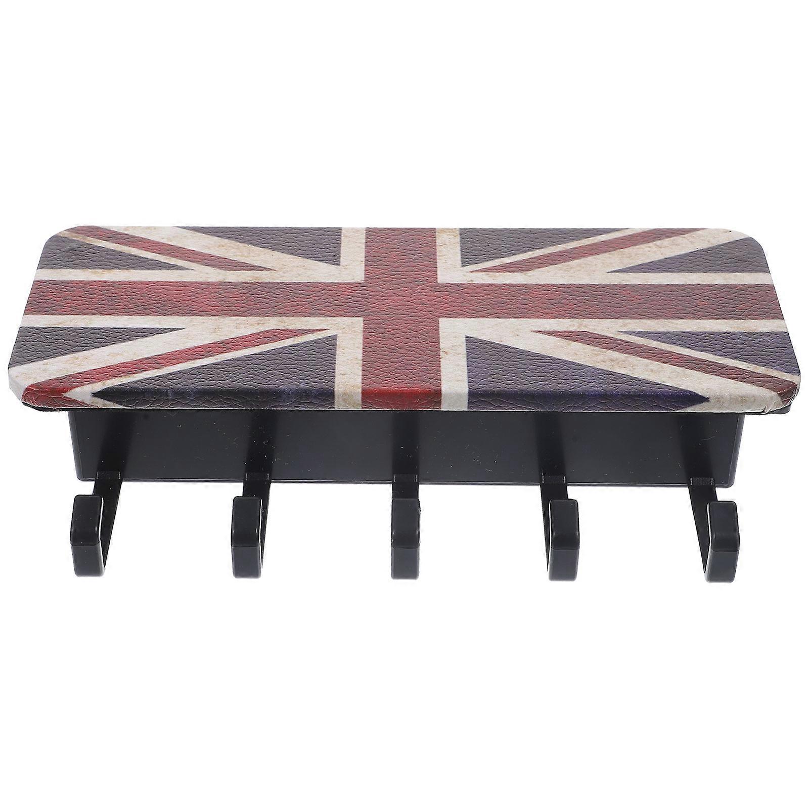 Key Rack For Wall Entryway Organizer Rectangular Flag Design Abs Material Homeowners 1Pcs