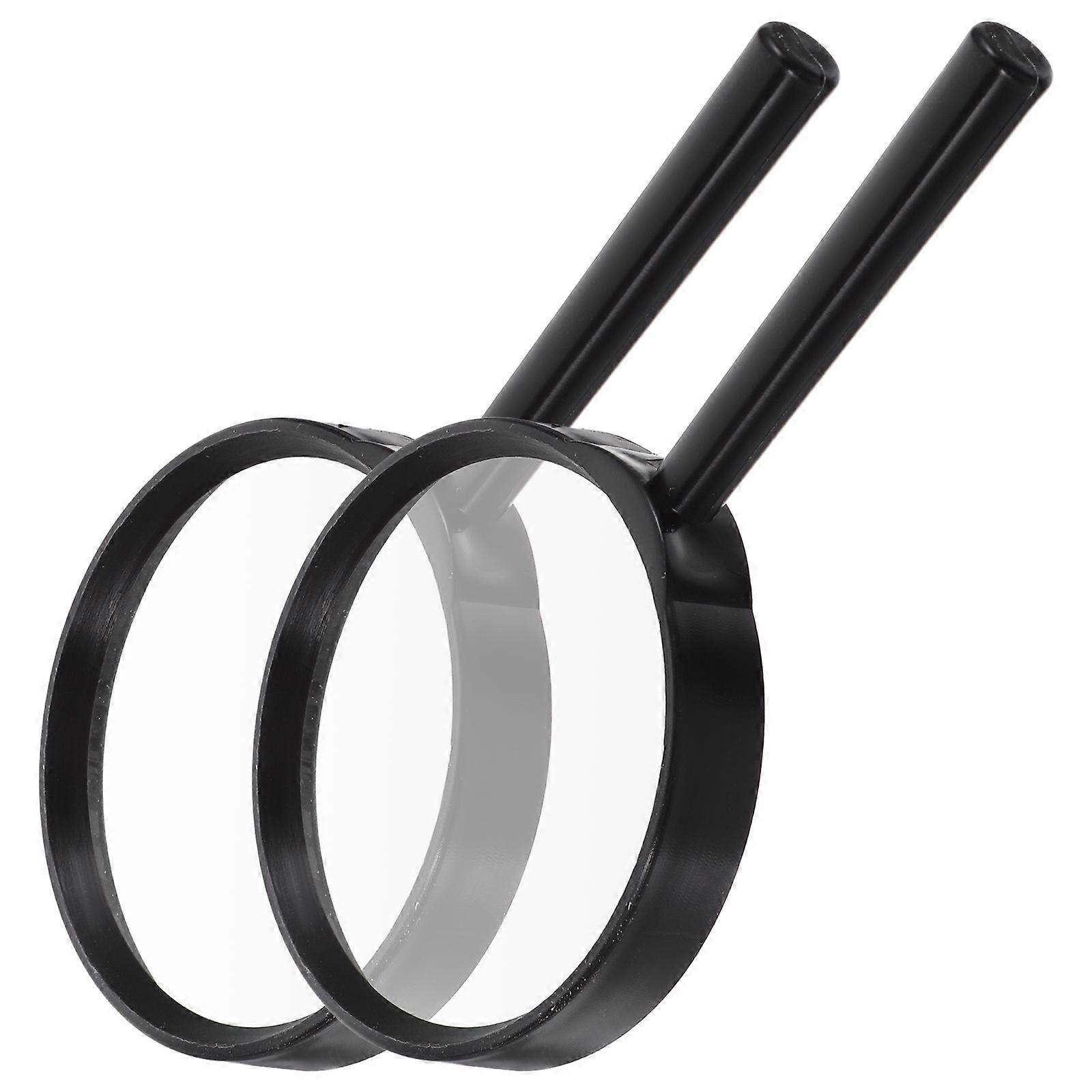 2pcs 3x Reading Magnifiers 75mm Handheld Magnifier for Adults Seniors Close Work Inspection