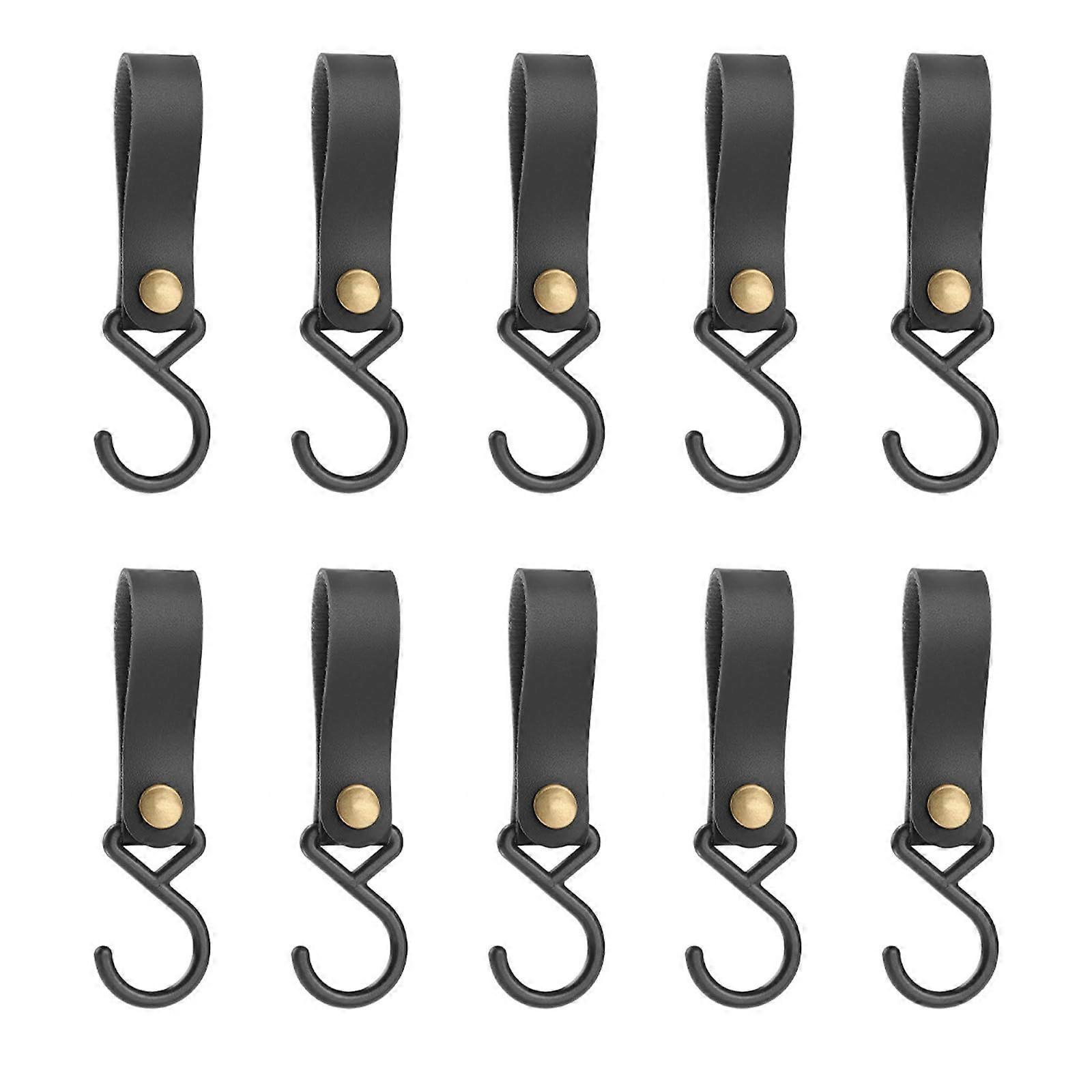 10 Pcs SShaped Hooks Leather 125x33mm Clothesline Hooks Multifunctional Clothes Bag Hanging Hooks 4 Colors Ref: 7845