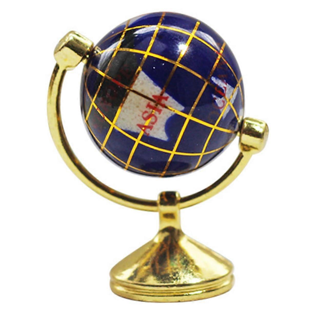 Miniature Earth Globe Desktop Interactive Alloy Model - Small Size Educational Globe For Children Construction Kit