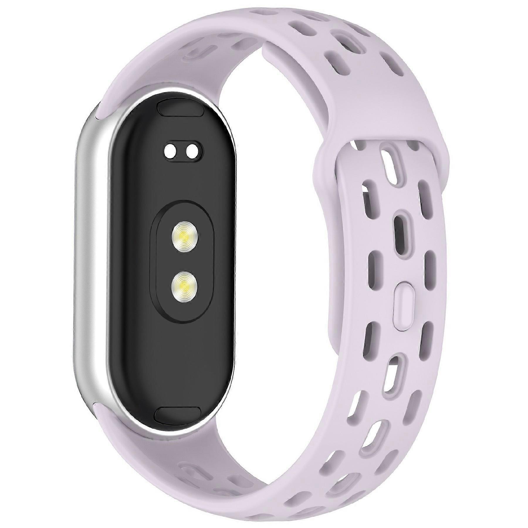 Klokkebånd for Xiaomi Smart Band 10 9 8 Hull Design Justerbar TPU Stropp Lilla