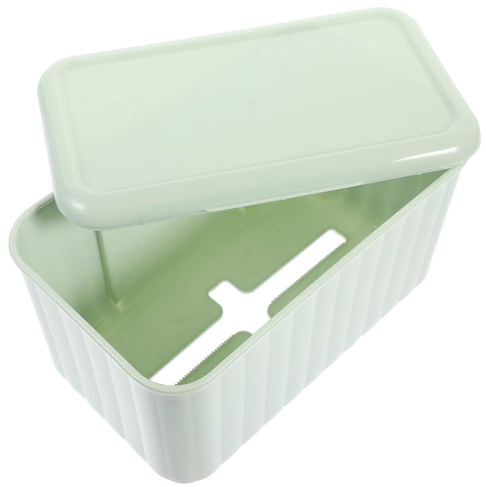 Wall Mounted Tissue Storage Box For Home Napkin Container In Green Color With Waterproof Sealed Design 1Set