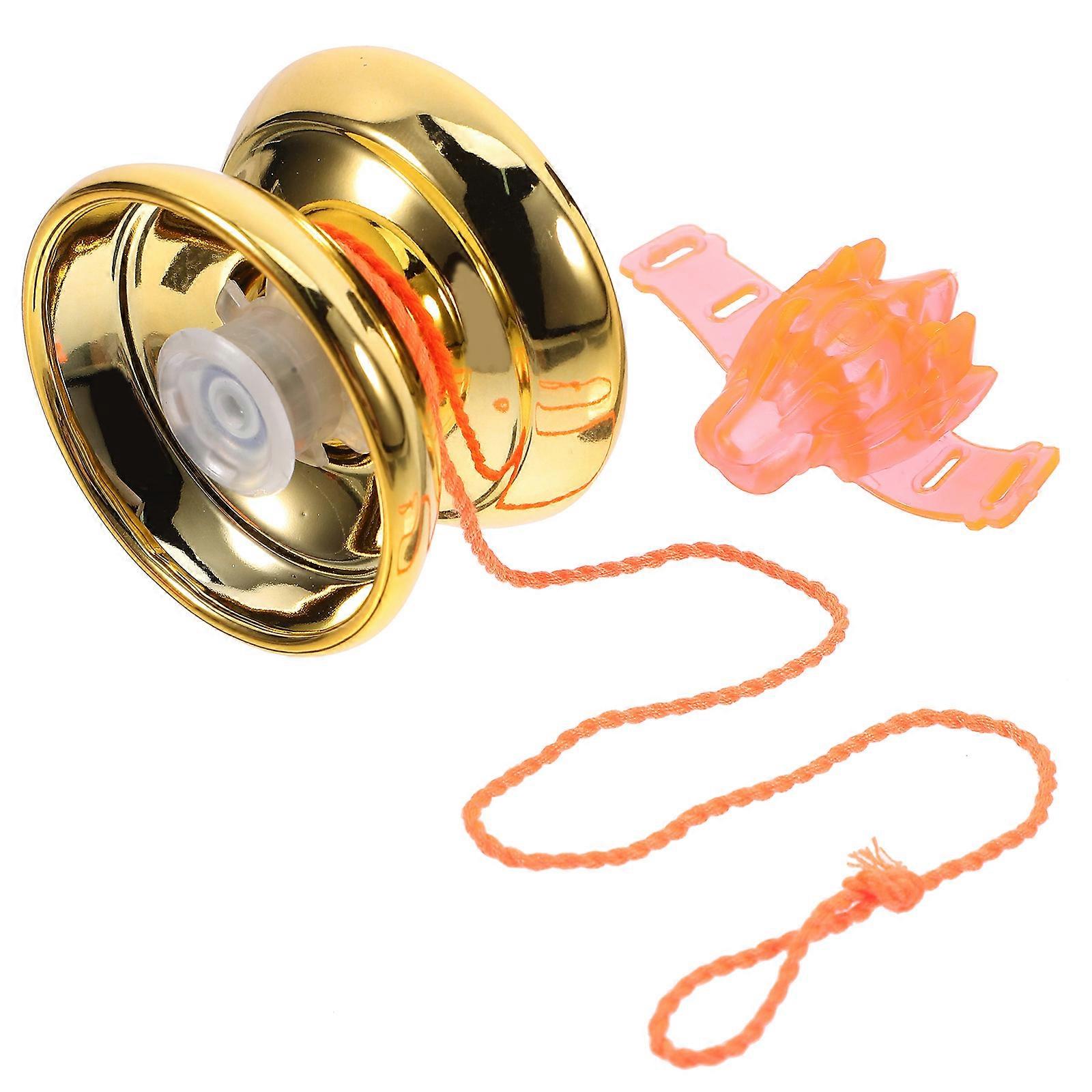 Golden Aluminum Alloy YoYo Toy for Kids Smooth Performance and Durable 1 Set