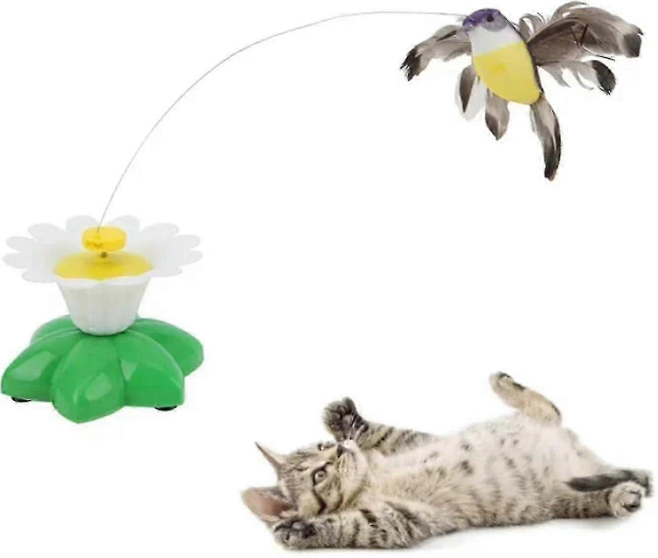 Electric Bird Teasing Cat Toy, Interactive Bird Toy For Cats, Rotatable Electric Flying Bird Cat Toy, Simulation Bird Butterfly Cat ToyEdition 0724