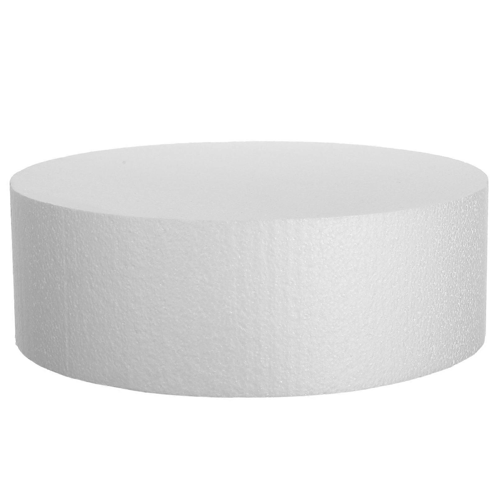 White Round Cake Dummy Baby Shower Display Smooth Surface Finish Cake Decorating Practice 1Pack