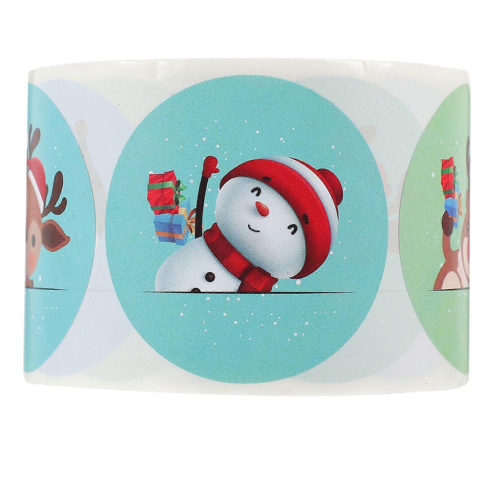 1 Roll of Self-adhesive Sealing Label Stickers Christmas Stickers Envelope Seal Stickers