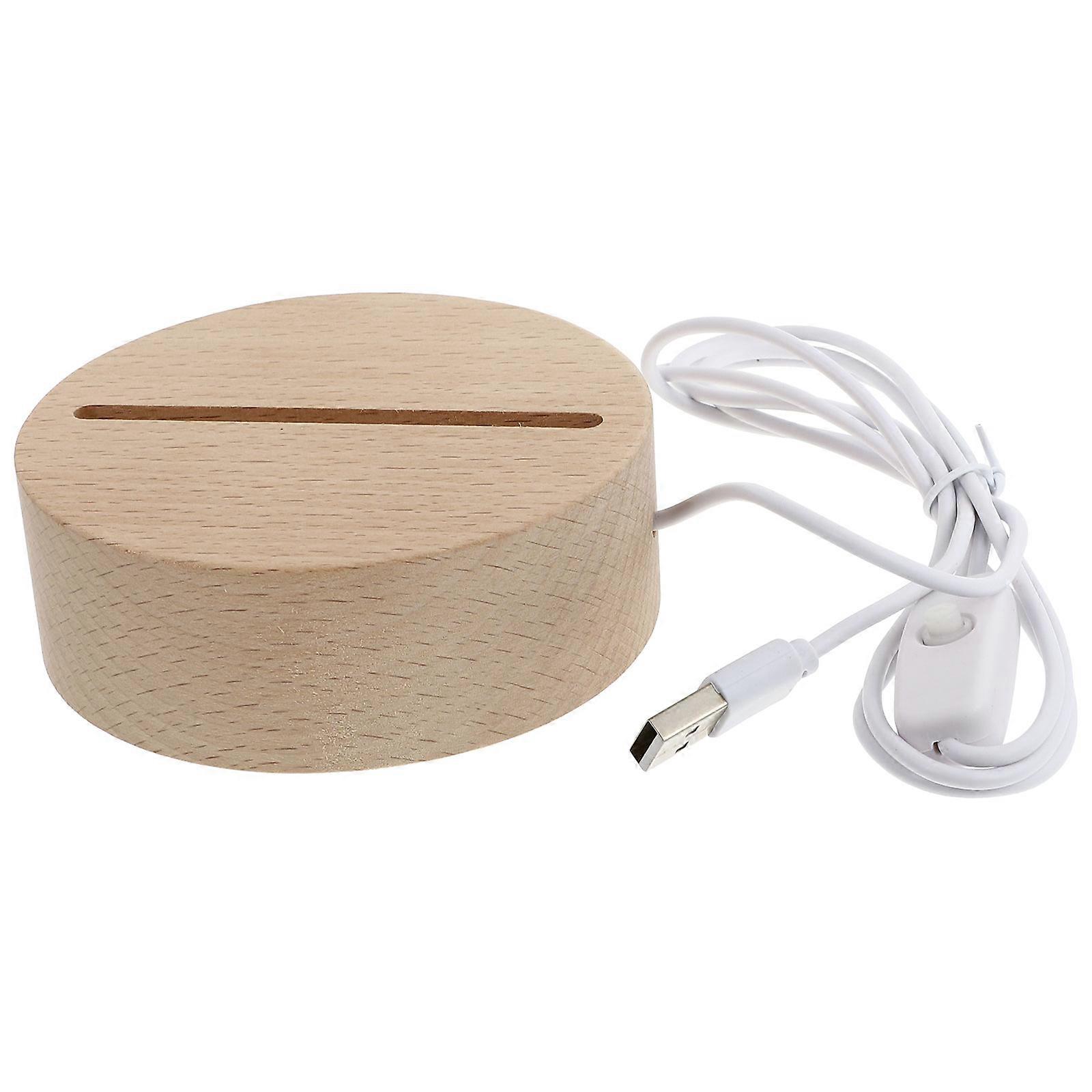 1pc USB Night Light Bulb Holder Small Night Lamp Accessory for Wooden Lamp Stand