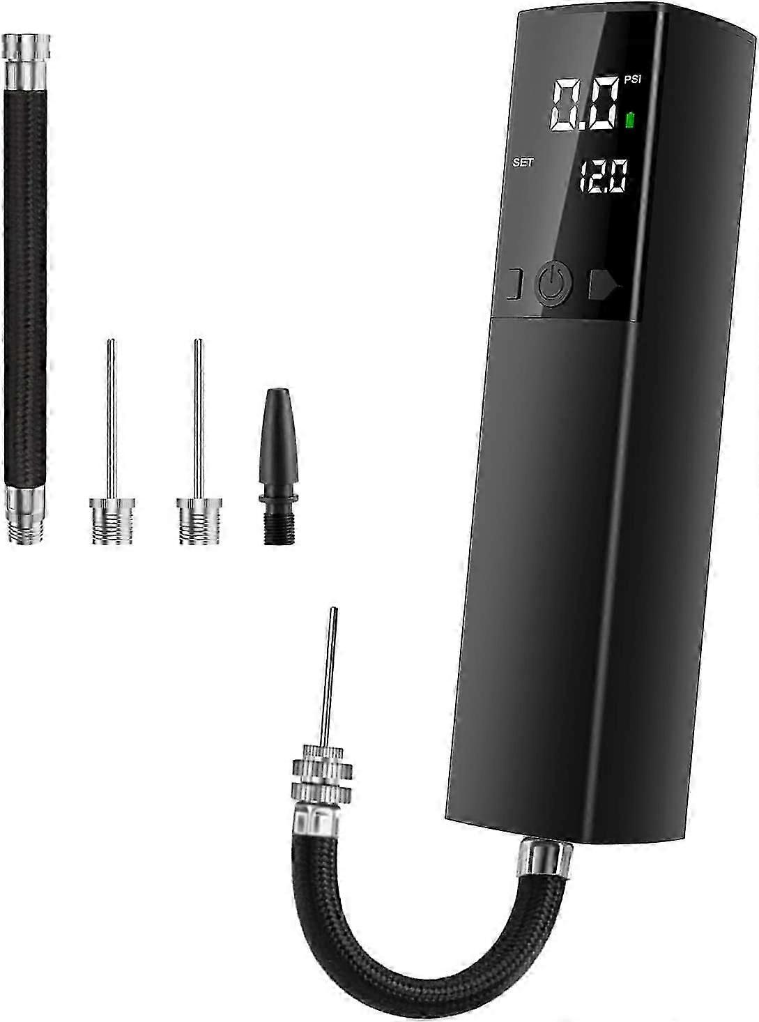 電動ボールポンプ、スマートフットボールポンプポータブル高速ボールインフレーション、正確な圧力計、サッカーバスケットボールバレー用デジタルLCDディスプレイ