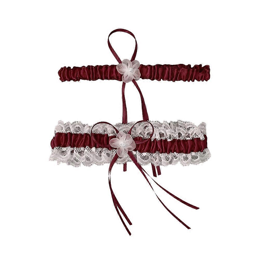 زفاف زفاف الساق الرباط تصميم خاتم الدانتيل مناسبة للمرأة محيط الفخذ في حدود 60 سم قابل للتعديل 1 زوج