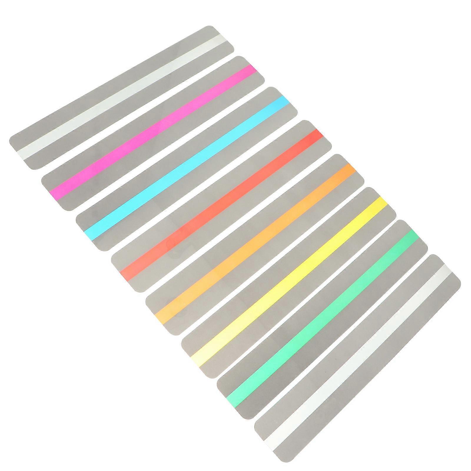 Rectangular Highlight Bookmark 8Pcs PVC Page Marker For Smartphone Notebook And Daily Reading