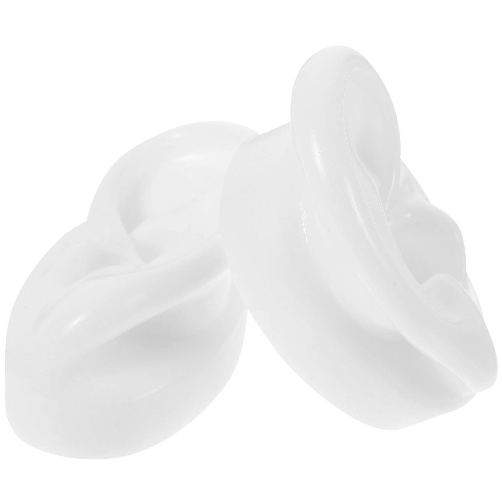 White Silicone Ear Model for Acupoint Learning Safe Practice Tool for Home Use Size 1 Pair