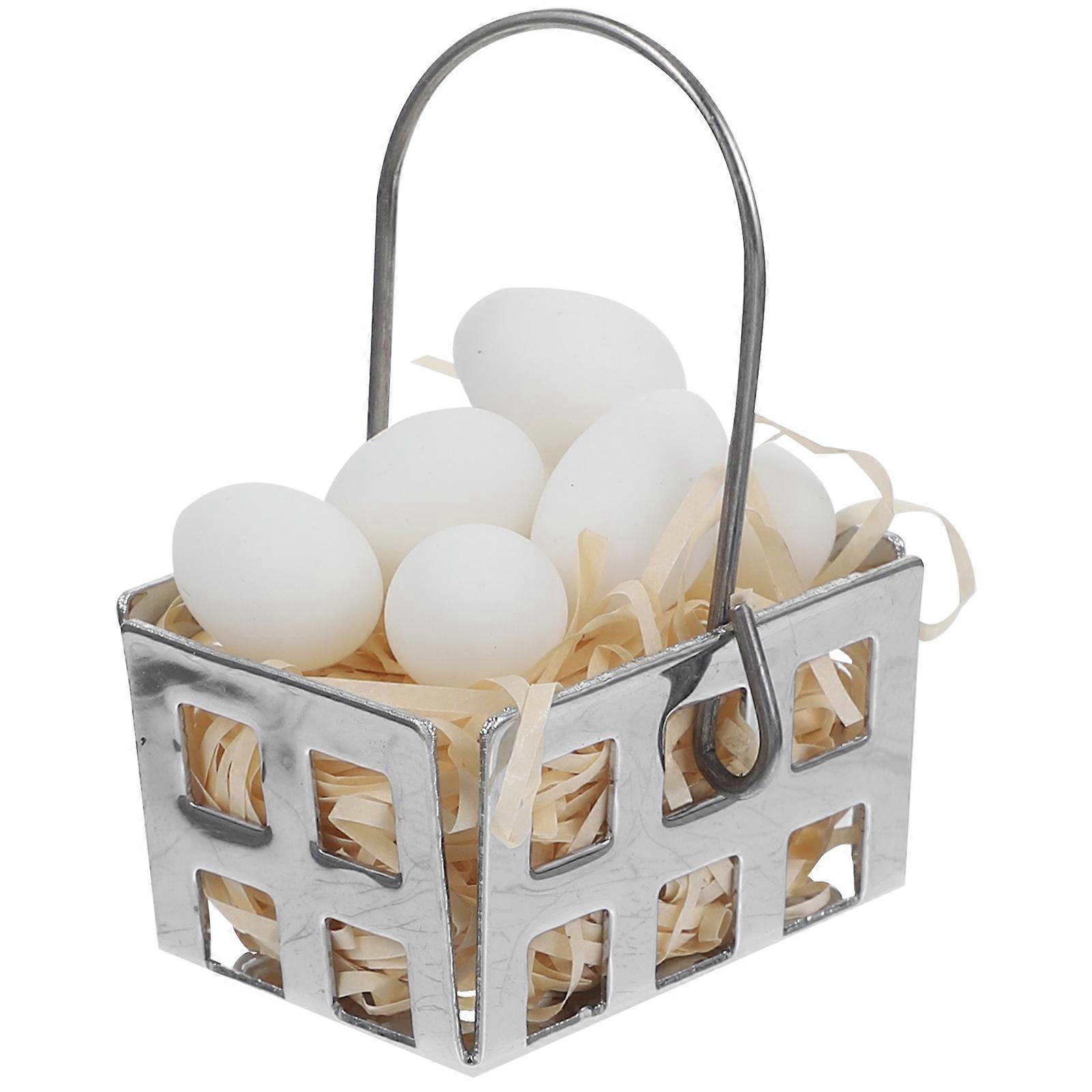 Durable Miniature Egg Models for Decoration with Fine Resin Craftsmanship 1 Set
