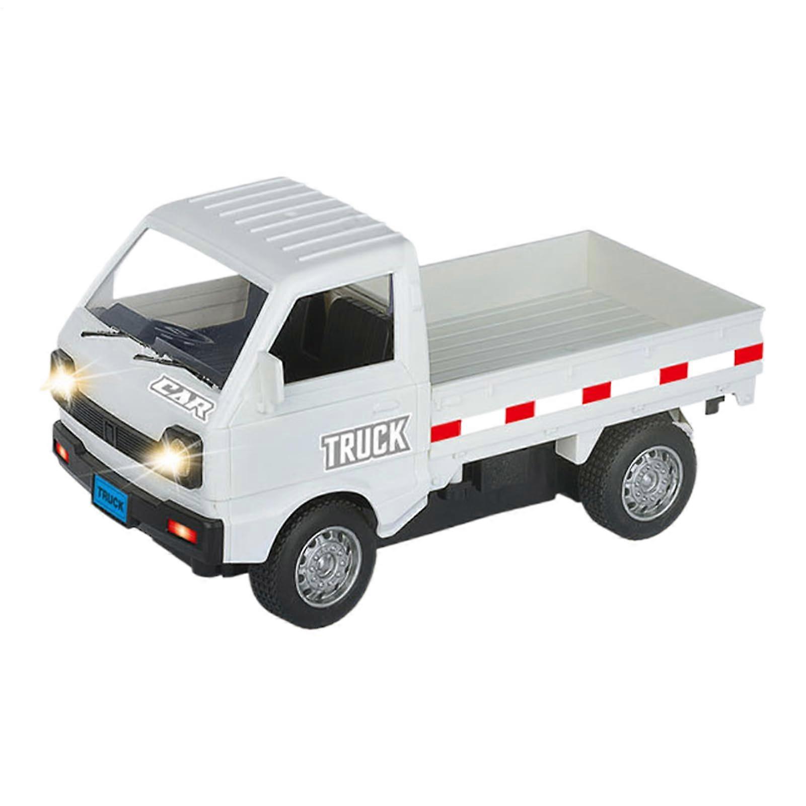 Remote Control Trucks 1:16 Scale Electric RC Pickup - LED Simulation Lights, White, Drift And Construction Style