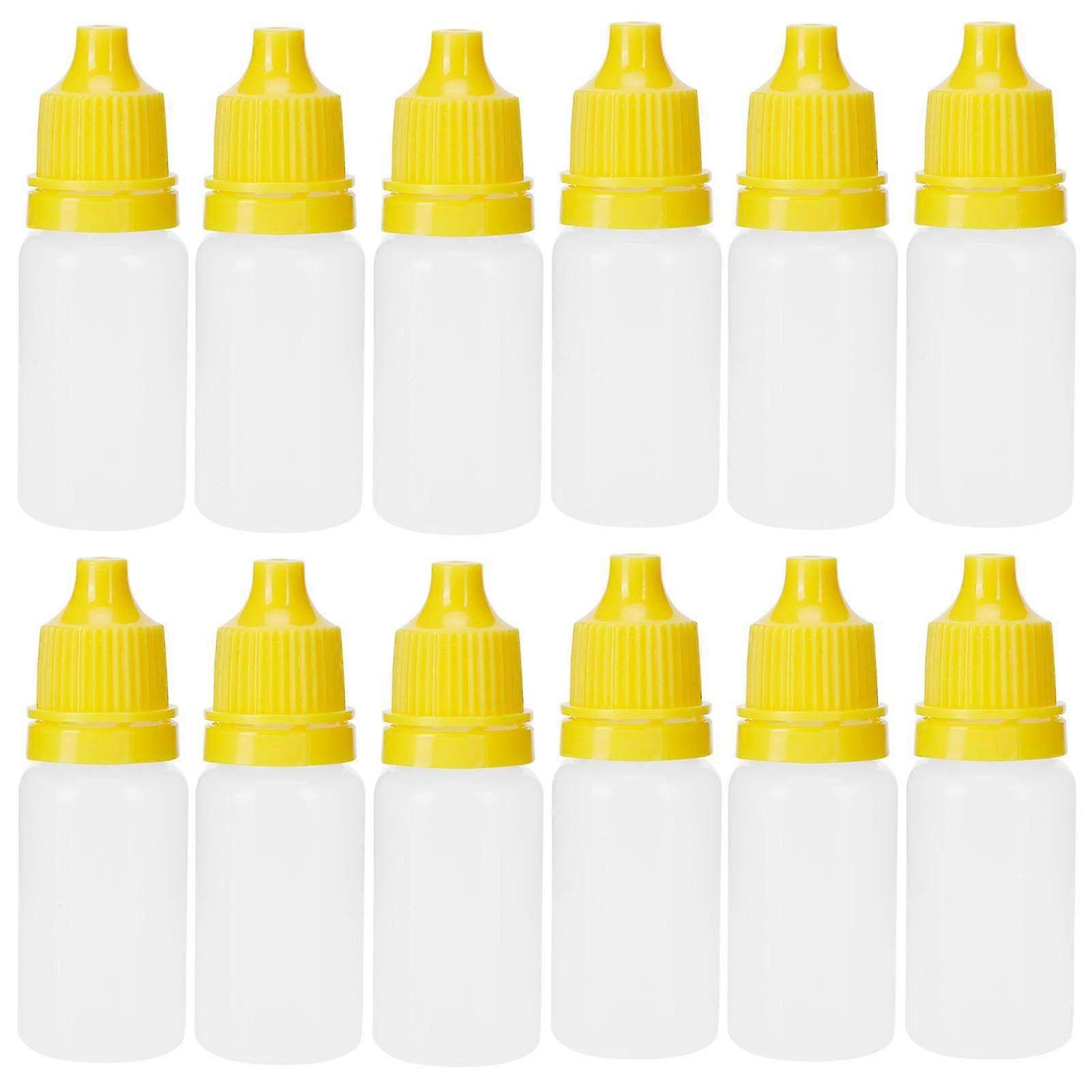 50Pcs Portable 10ml Eye Liquid Dropper Bottles - Squeezable Empty Containers with Plugs & Lids for Travel or Daily Use