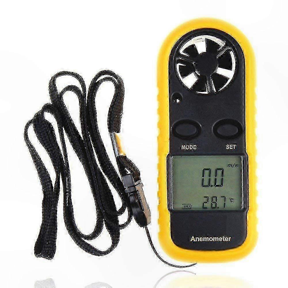 Wind Speed Meter for Airflow and Temperature Monitoring with Wind Chill Function