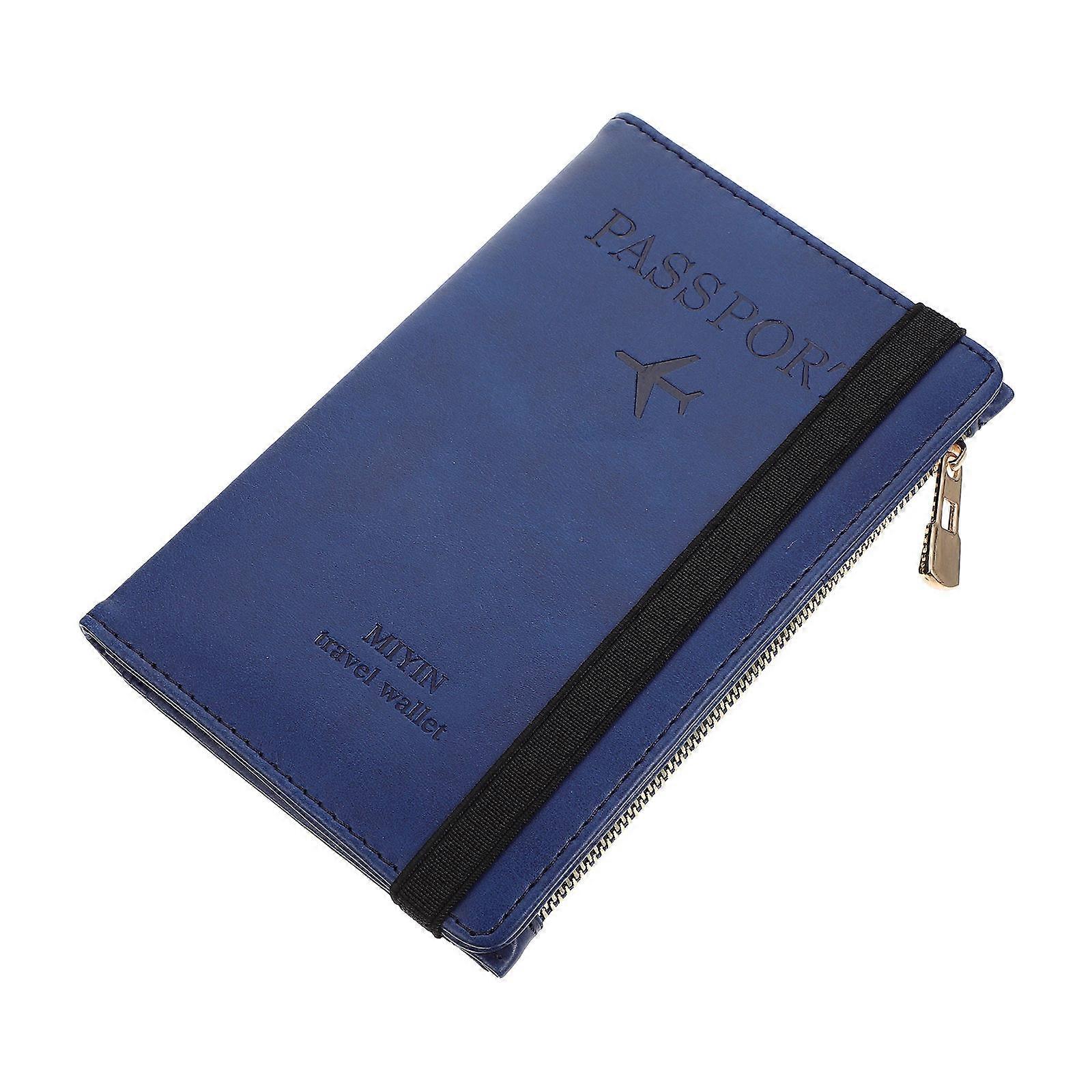 Business Cards Protector Id Card Holder Travel Use Pu 17x11cm Rfid Protection 1Pcs