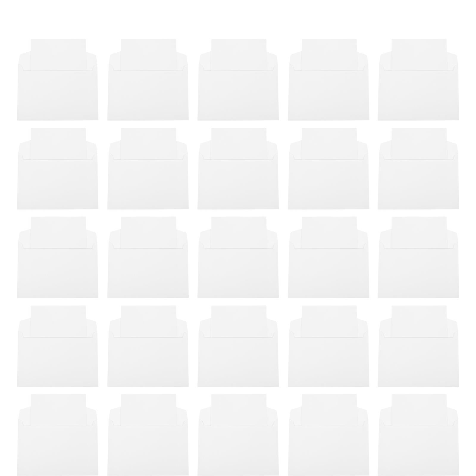Thick Greeting Cards Envelopes 50Pcs Simple Design White Loading Letters Celebration Occasions