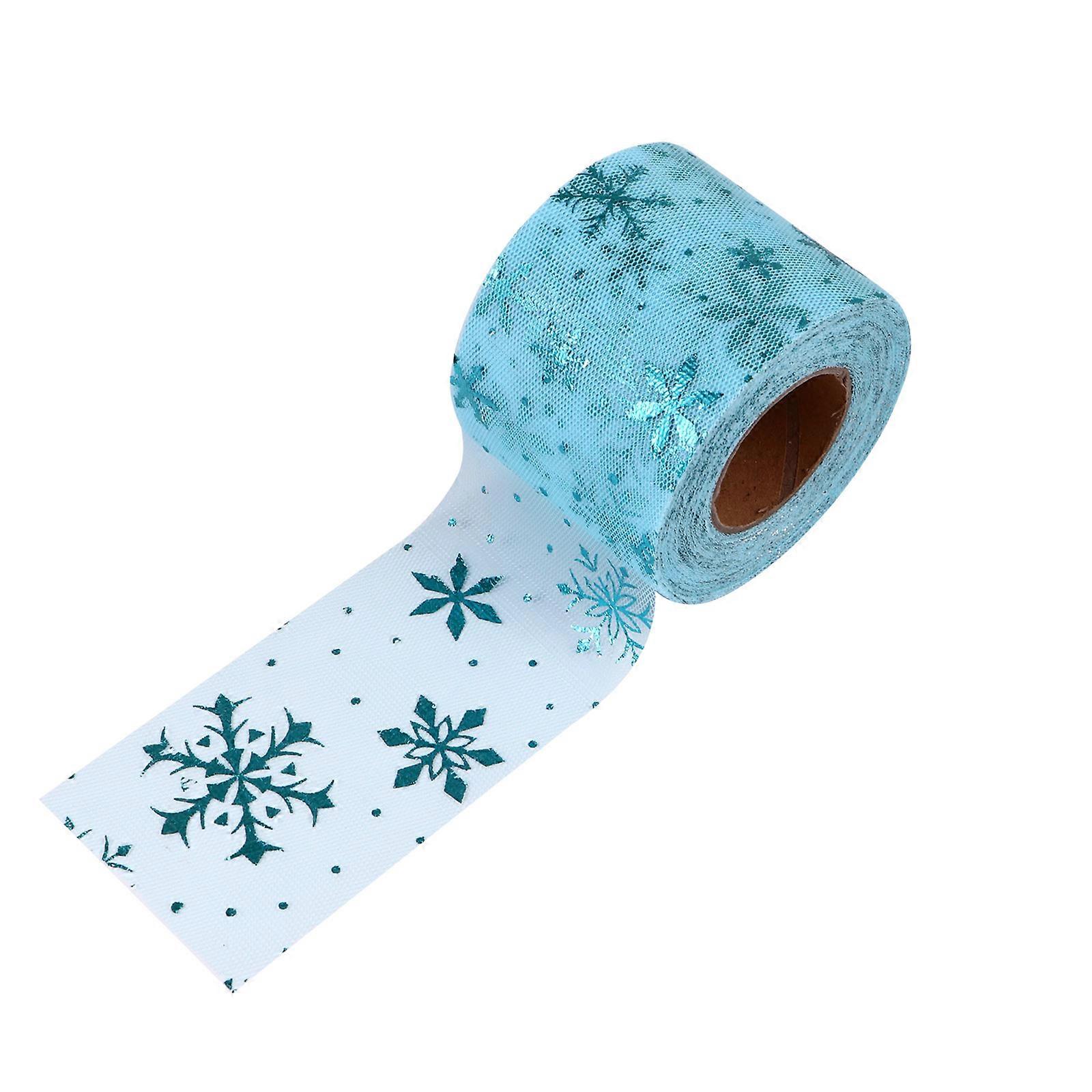 Snowflake Wrapping Ribbon, Flexible and Breathable Gauze for Home Decoration, 6cm Wide