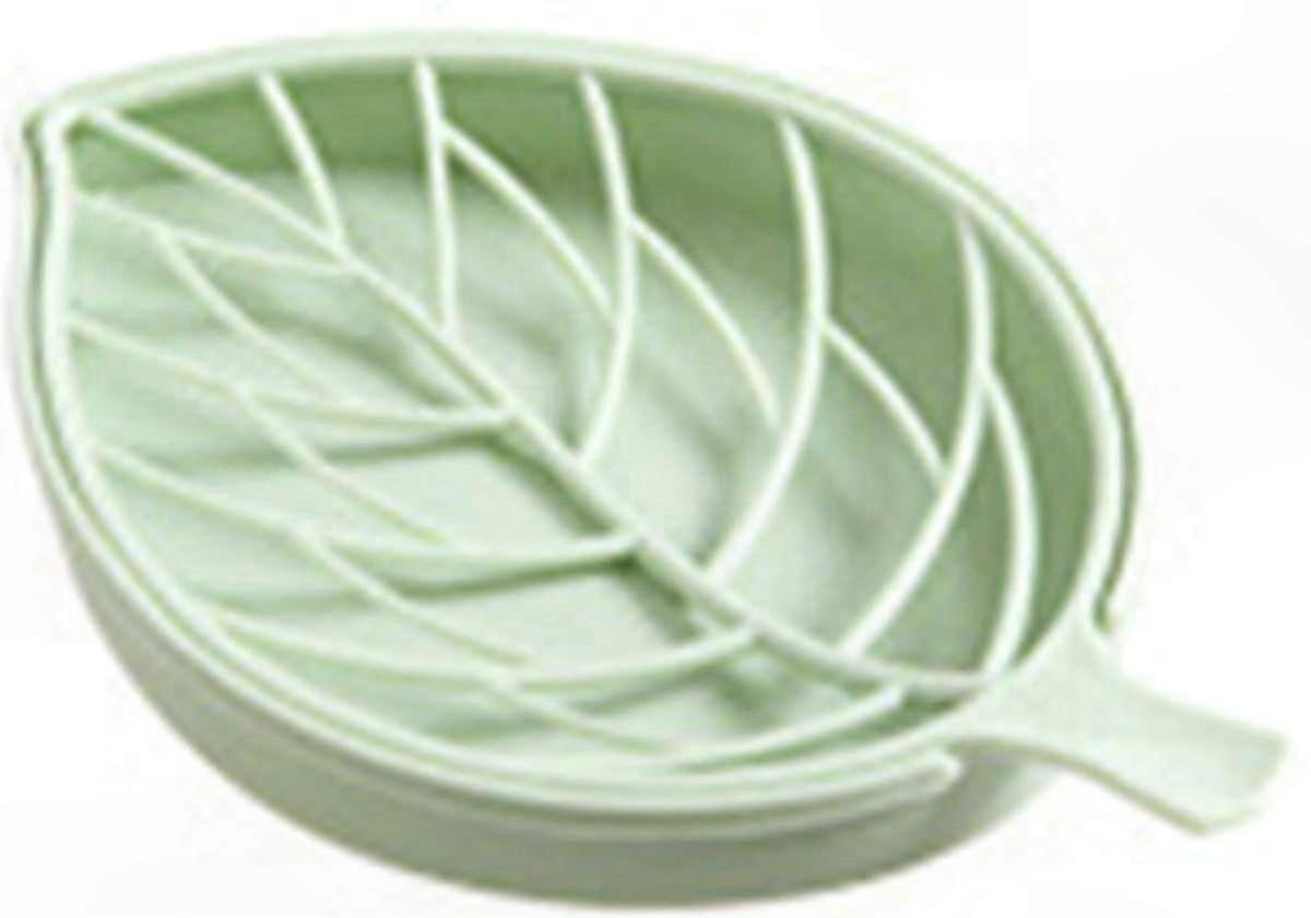 Leaf Design Double Layer Soap Dish for Bathroom Storage and Drainage