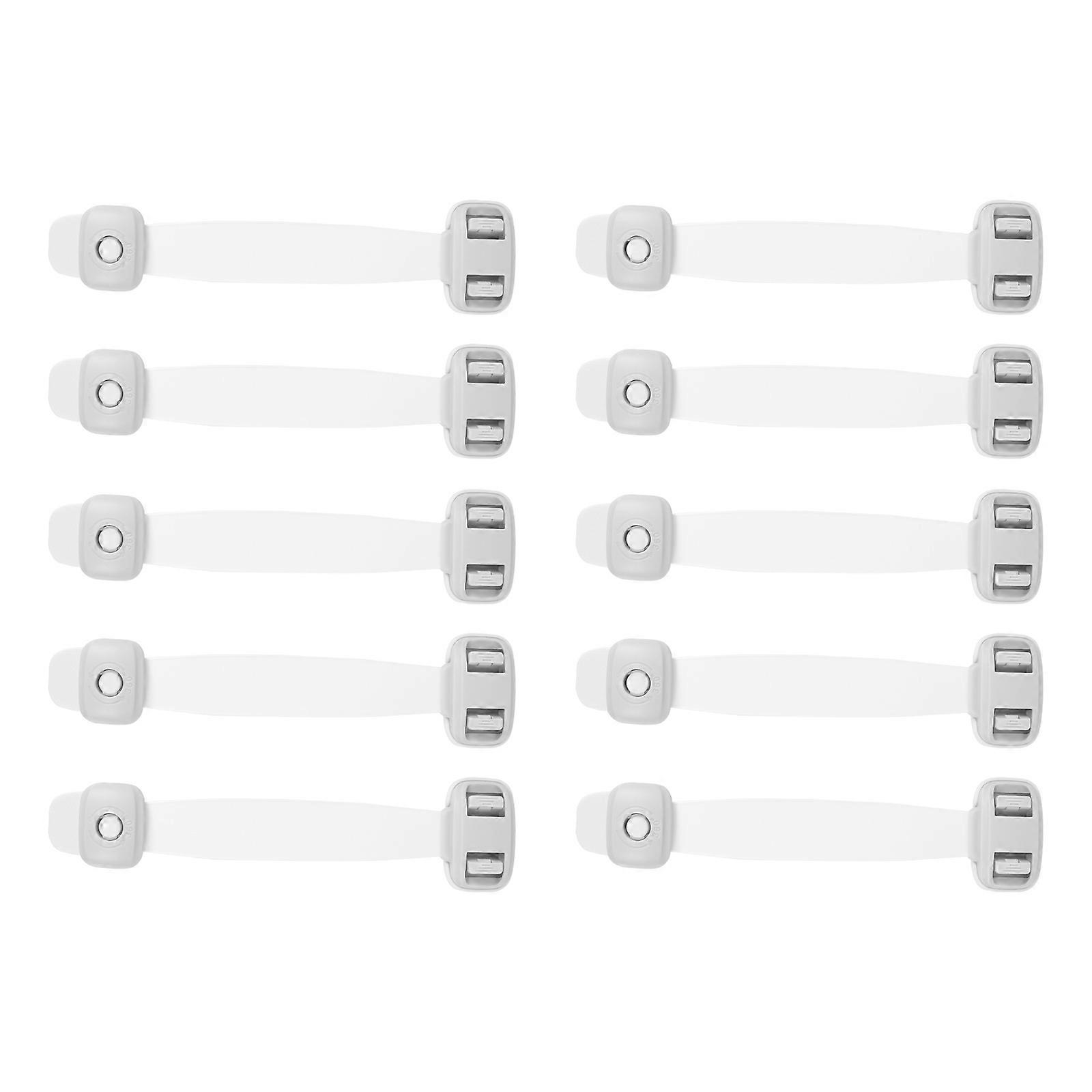 Light Grey 10Pcs Multi-Function Baby Locks For Furniture And Wardrobes Childproof Model With Durable ABS Material