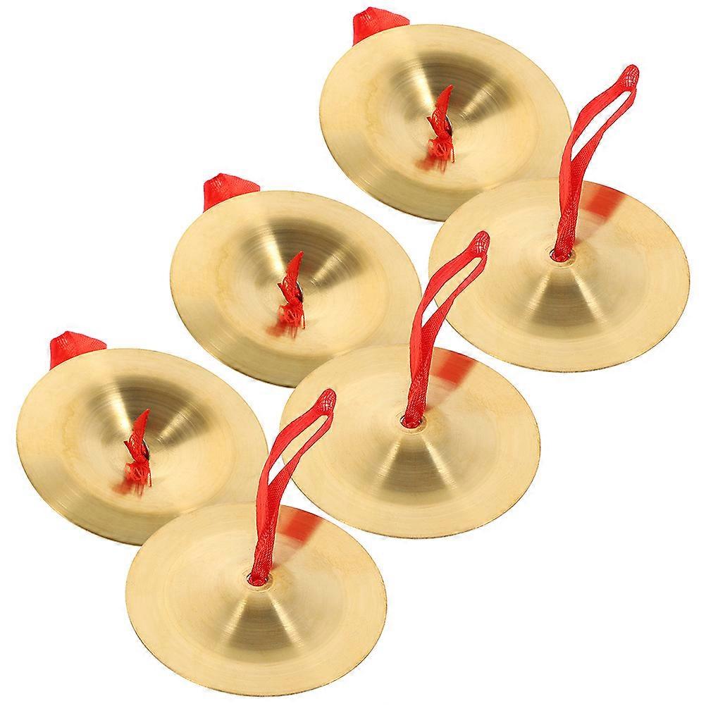 3 Pairs Finger Cymbals Mini Copper Percussion Instruments for Dance Performance – Durable and Comfortable for Parties and
