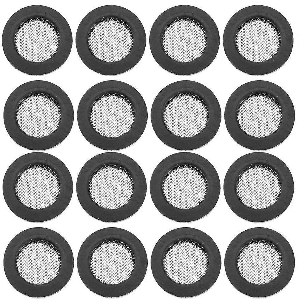 60PCS Hose Washer Gasket with Belt Filter Screen for Garden Hose Repair – Corrugated Design for Vibration Reduction and Impurity Filtration