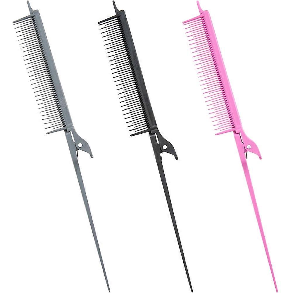 3 יחידות מסרקי זנב חולדה עדינים לעיצוב שיער, כלי מספרה קלים לחיתוך, צביעה, מתאים לכל סוגי השיער, יוניסקס לנשים