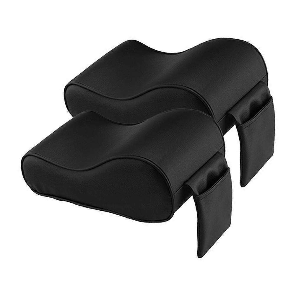 Car Armrest Pads   2pcs Durable PU Sponge Elbow Support Cushion for Center Console Comfort and Style Easy Installation
