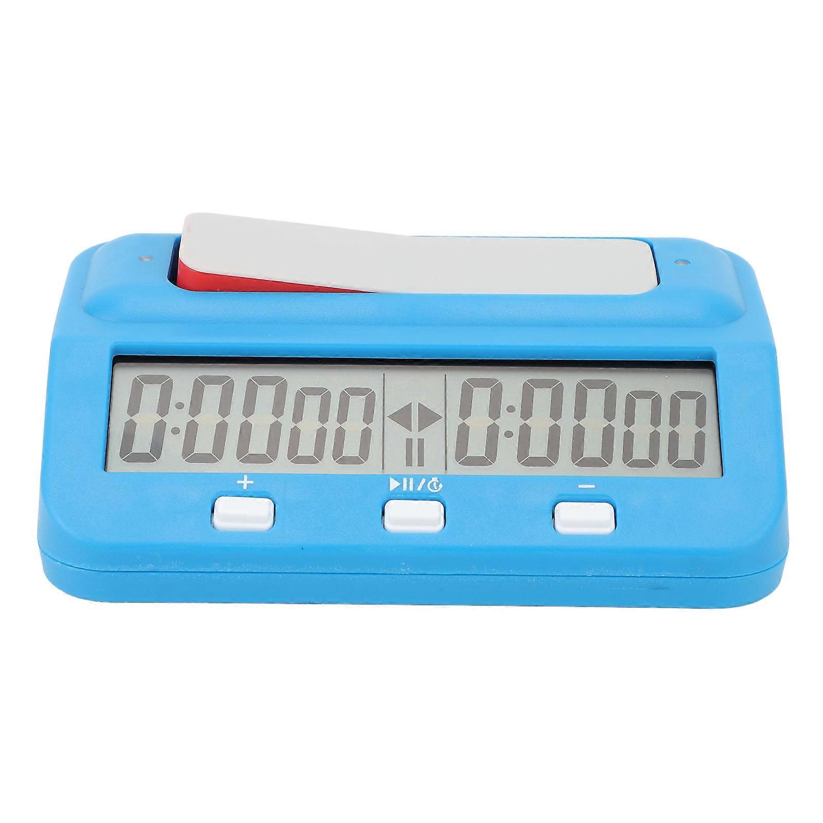 Chess Clock Professional Basic Bonus Delay Positive Time Alarm Memory Function Digital Chess Timer for Board Games Blue 