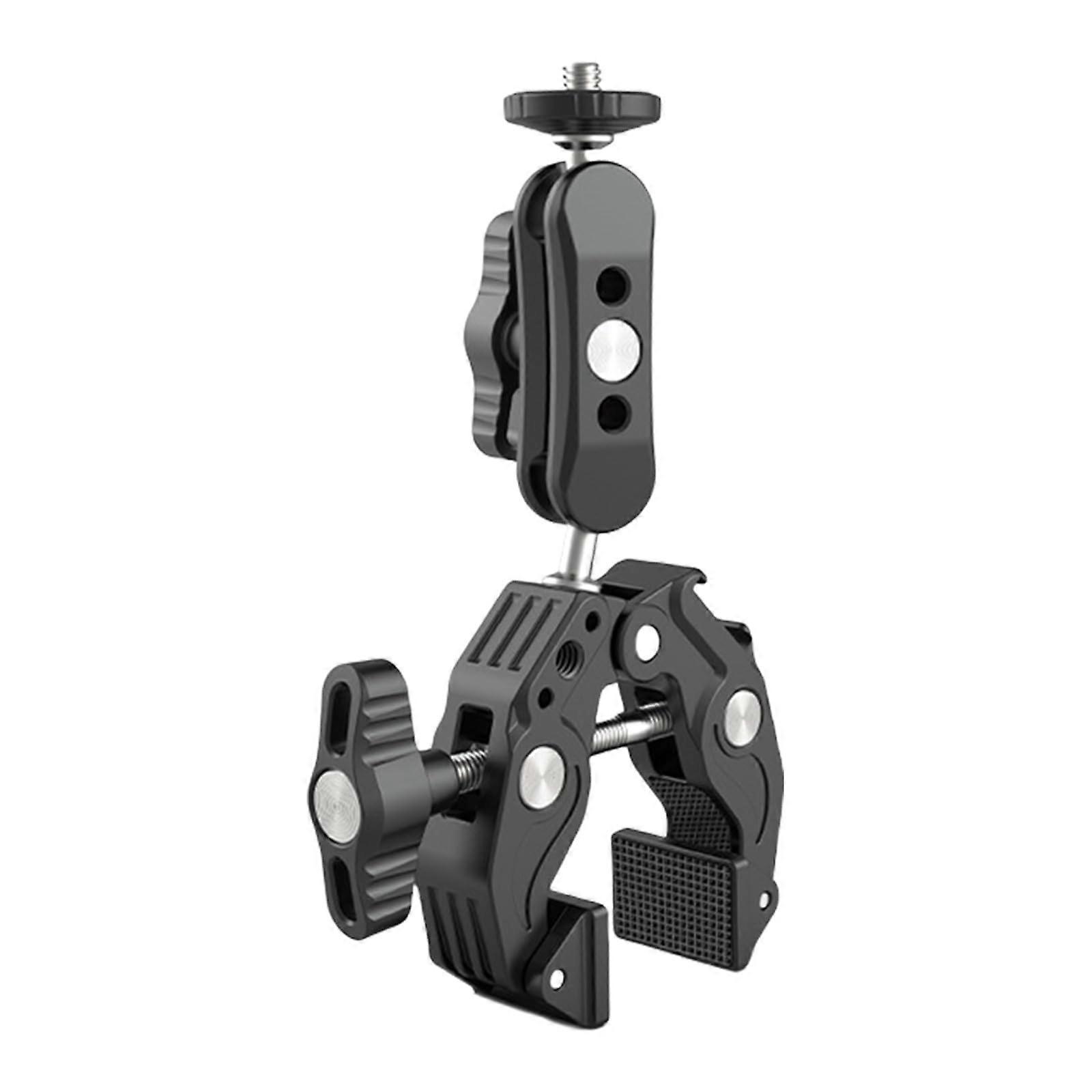 Multifunctional Camera Super Clamp Mount with 360 Rotation Dual Ball Head Clip for Camera Microphones LED Light