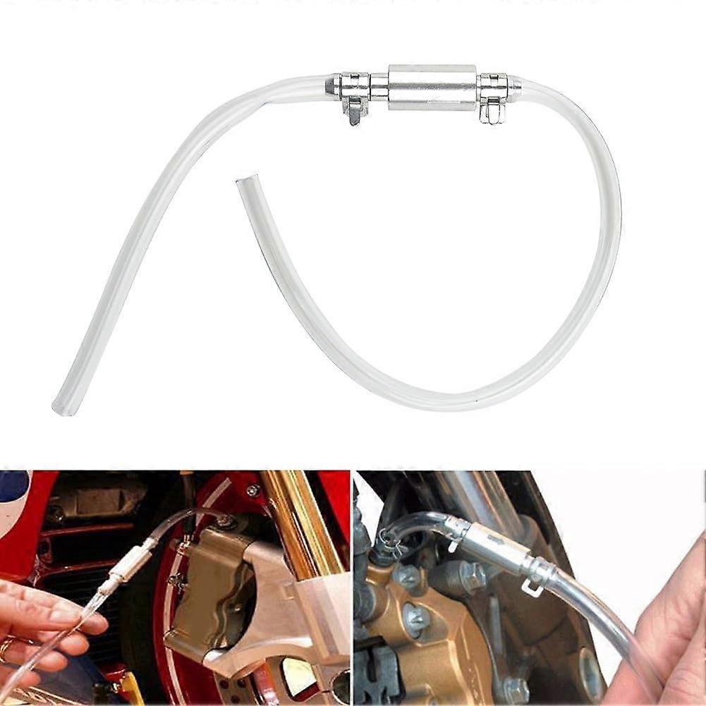 Motorcycle Aluminum Brake Bleed Tool Set With Inner Valve And Hose, Universal Fit, Easy Operation