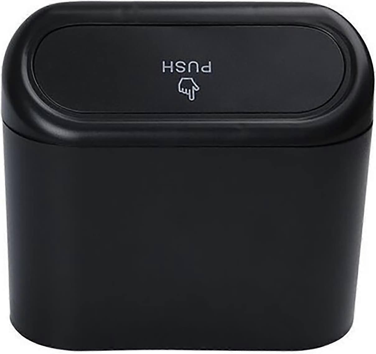 Car Bin with Lid for BMW X1 X2 X3 X4, Hanging Storage Box, LeakProof Trash Bin, BBlack