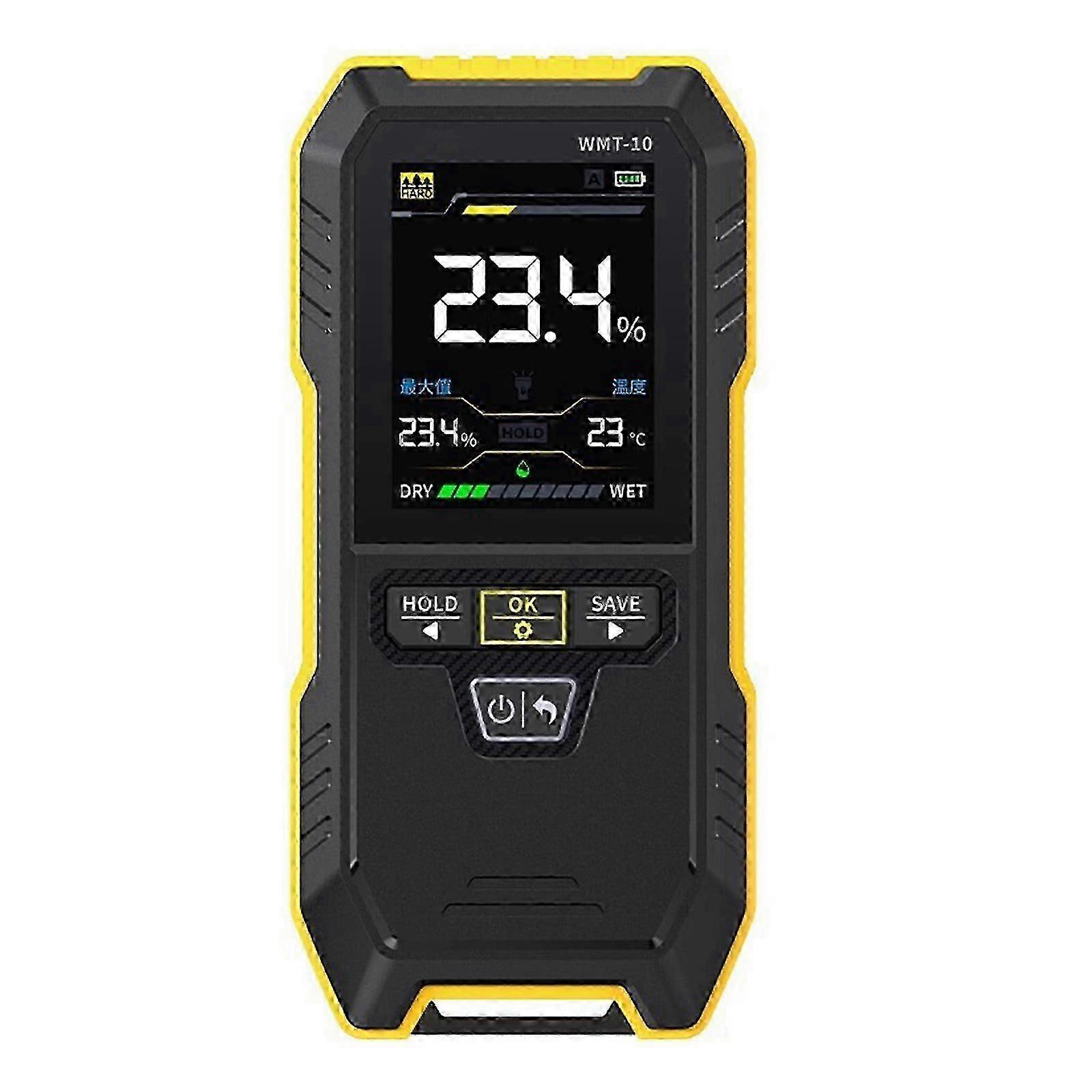Rechargeable Digital Moisture Meter for Wood & Drywall Testing in Carpentry and Construction Materials